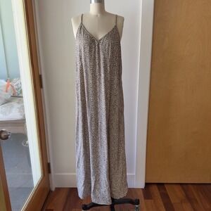 Jenni Kayne Women's Leopard Print Maxi Slip Dress-Relaxed Sundress-Sz M-RRP $225